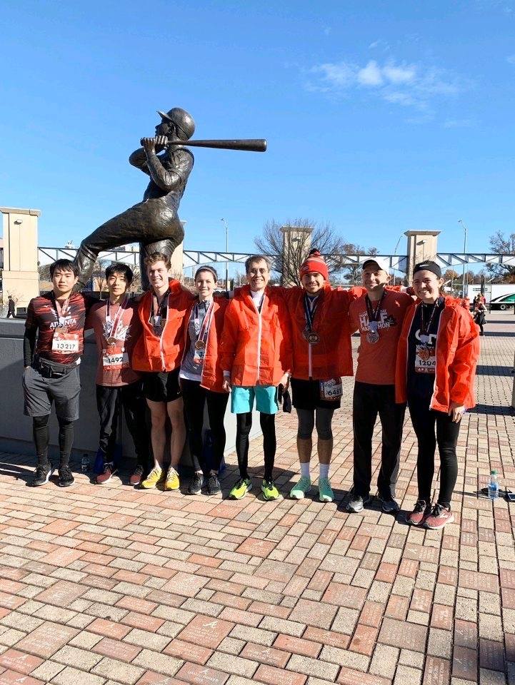 Watson at a half marathon, which he ran with the GT-e Distance Running Team.