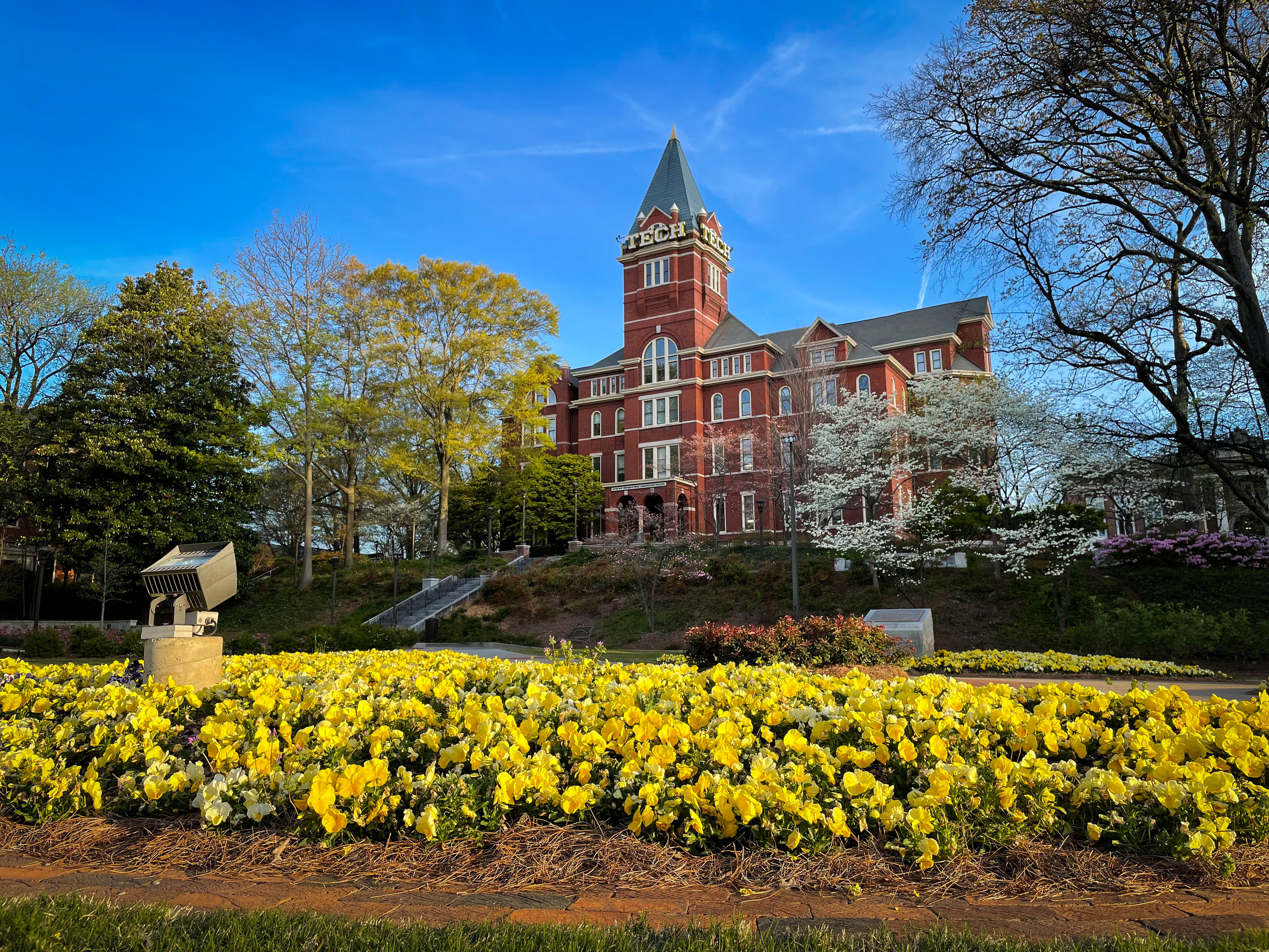 Tech Tower in Spring. Photo: Brice Zimmerman.