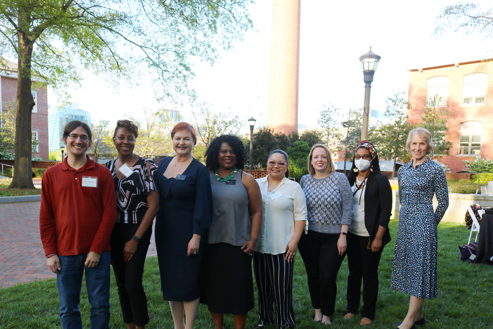 Inaugural staff awardees with Kristin Berthold and Susan Lozier.