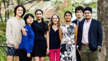 Team FullCircle: (from left( Kenji Bomar, Heyinn Rho, Ananya Jain, Savannah Berry, Sara Thomas Mathew, José Andrade, and Anmbus Iqbal