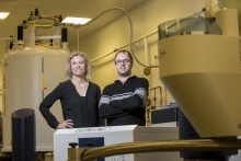 Julia Kubanek NMR with Serge Lavoie